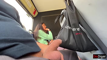 A opportunity encounter led to a hand-job and blow-job on a crowded bus